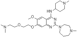 7-[2-[2-(Dimethylamino)ethoxy]ethoxy]-2-(hexahydro-4-methyl-1H-1,4-diazepin-1-yl)-6-methoxy-N-(1-methyl-4-piperidinyl)-4-quinazolinamine molecular structure (CAS 1238673-32-9)