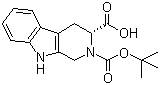 N-Boc-D-1,2,3,4-tetrahydro-beta-carboline-3-carboxylic acid molecular structure (CAS 123910-26-9)