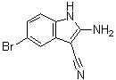 2-Amino-5-bromo-1H-indole-3-carbonitrile molecular structure (CAS 1242140-64-2)