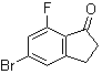 5-Bromo-7-fluoro-2,3-dihydro-1H-inden-1-one molecular structure (CAS 1242157-14-7)