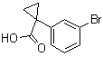 1-(3-Bromophenyl)cyclopropanecarboxylic acid molecular structure (CAS 124276-95-5)
