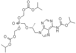 5-[[(1R)-1-Methyl-2-[6-[[(1-methylethoxy)carbonyl]amino]-9H-purin-9-yl]ethoxy]methyl]-2,4,6,8-tetraoxa-5-phosphanonanedioic acid 1,9-bis(1-methylethyl) ester 5-oxide molecular structure (CAS 1244022-54-5)