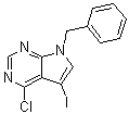 4-Chloro-5-iodo-7-(phenylmethyl)-7H-pyrrolo[2,3-d]pyrimidine molecular structure (CAS 1244855-59-1)