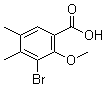 3-Bromo-2-methoxy-4,5-dimethylbenzoic acid molecular structure (CAS 1245532-88-0)