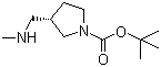 (3S)-3-[(甲基氨基)甲基]-1-吡咯烷羧酸叔丁酯分子结构 (CAS 1245642-79-8)