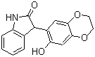 结构式 CAS# 1245647-80-6, 3-(2,3-二氢-7-羟基-1,4-苯并二恶烷-6-基)-1,3-二氢-2H-吲哚-2-酮
