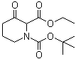 Ethyl N-tert-butoxycarbonyl-3-oxopiperidine-2-carboxylate molecular structure (CAS 1245782-62-0)