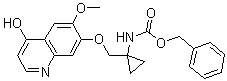N-[1-[[(4-Hydroxy-6-methoxy-7-quinolinyl)oxy]methyl]cyclopropyl]carbamic acid phenylmethyl ester molecular structure (CAS 1245794-11-9)