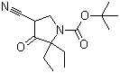 4-氰基-2,2-二乙基-3-氧代-1-吡咯烷羧酸叔丁酯分子结构 (CAS 1245806-93-2)