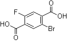 2-Bromo-5-fluoro-1,4-benzenedicarboxylic acid molecular structure (CAS 1245807-64-0)