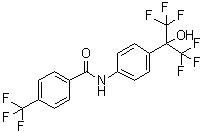 structure of CAS# 1246525-60-9, SR 1078;N-[4-[2,2,2-Trifluoro-1-hydroxy-1-(trifluoromethyl)ethyl]phenyl]-4-(trifluoromethyl)benzamide