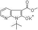 Potassium 1-tert-butyl-3-(Methoxycarbonyl)-1H-pyrrolo[2,3-b]pyridin-2-olate molecular structure (CAS 1246647-79-9)