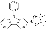 结构式 CAS# 1246669-45-3, 9-苯基-2-(4,4,5,5-四甲基-1,3,2-二氧硼杂环戊烷-2-基)-9H-咔唑
