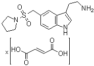 5-[(1-吡咯烷基磺酰基)甲基]-1H-吲哚-3-乙胺(2E)-2-丁烯二酸盐分子结构 (CAS 1246860-65-0)