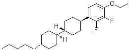 结构式 CAS# 124728-81-0, 1-乙氧基-2,3-二氟-4-[(反式,反式)-4'-戊基[1,1'-联环己烷]-4-基]苯