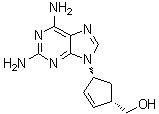 structure of CAS# 124752-25-6, (1S,4R)-4-(2,6-Diamino-9H-purin-9-yl)-2-cyclopentene-1-methanol