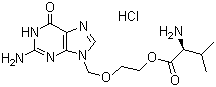 Valacyclovir hydrochloride molecular structure (CAS 124832-27-5)