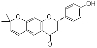 structure of CAS# 124858-37-3, (8S)-7,8-Dihydro-8-(4-hydroxyphenyl)-2,2-dimethyl-2H,6H-benzo[1,2-b:5,4-b']dipyran-6-one