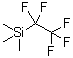 structure of CAS# 124898-13-1, Trimethyl(perfluoroethyl)silane;(Pentafluoroethyl)trimethylsilane; Perfluoroethyl trimethylsilane; Trimethyl(pentafluoroethyl)silane