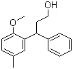 structure of CAS# 124937-73-1, 3-(2-Methoxy-5-methylphenyl)-3-phenyl propanol