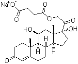 结构式 CAS# 125-04-2, 氢化可的松琥珀酸钠
