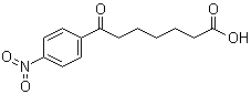 结构式 CAS# 125174-01-8, 4-硝基-zeta-氧代苯庚酸