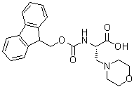 (alphaS)-alpha-[[(9H-Fluoren-9-ylmethoxy)carbonyl]amino]-4-morpholinepropanoic acid molecular structure (CAS 1251903-85-1)