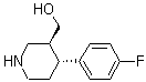 (3S,4R)-4-(4-Fluorophenyl)piperidine-3-methanol molecular structure (CAS 125224-43-3)