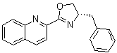structure of CAS# 1252576-14-9, 2-[(4S)-4,5-Dihydro-4-(phenylmethyl)-2-oxazolyl]quinoline