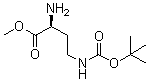 (2S)-2-Amino-4-[(tert-butoxycarbonyl)amino]butanoic acid methyl ester molecular structure (CAS 125279-44-9)