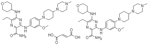 Gilteritinib fumarate molecular structure (CAS 1254053-84-3)