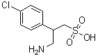 structure of CAS# 125464-42-8, beta-(Aminomethyl)-4-chlorobenzeneethanesulfonic acid;Saclofen