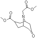 Methyl 3-(methoxycarbonyl)-7-oxo-9-azabicyclo[3.3.1]nonane-9-acetate molecular structure (CAS 125483-28-5)