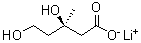 structure of CAS# 1255502-07-8, (3R)-3,5-Dihydroxy-3-methylpentanoic acid lithium salt (1:1)