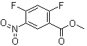 结构式 CAS# 125568-71-0, 2,4-二氟-5-硝基苯甲酸甲酯