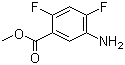 结构式 CAS# 125568-73-2, 5-氨基-2,4-二氟苯甲酸甲酯