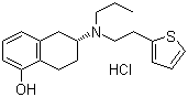 (R)-5,6,7,8-Tetrahydro-6-[propyl[2-(2-thienyl)ethyl]amino]-1-naphthalenol hydrochloride molecular structure (CAS 125572-92-1)