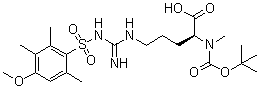 N2-[(1,1-Dimethylethoxy)carbonyl]-N5-[imino[[(4-methoxy-2,3,6-trimethylphenyl)sulfonyl]amino]methyl]-N2-methyl-L-ornithine molecular structure (CAS 125602-26-8)