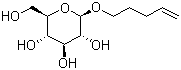 Pent-4-enyl-D-glucopyranoside molecular structure (CAS 125631-33-6)