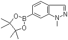 structure of CAS# 1256359-09-7, 1-Methylindazole-6-boronic acid pinacol ester;1-Methyl-6-(4,4,5,5-tetramethyl-1,3,2-dioxaborolan-2-yl)-1H-indazole