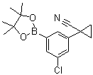 1-[3-Chloro-5-(4,4,5,5-tetramethyl-1,3,2-dioxaborolan-2-yl)phenyl]-cyclopropanecarbonitrile molecular structure (CAS 1256360-48-1)