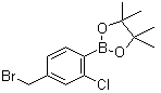 结构式 CAS# 1256360-55-0, 4-溴甲基-2-氯苯硼酸频哪醇酯