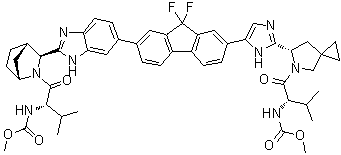structure of CAS# 1256388-51-8, Ledipasvir;GS 588