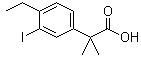 4-Ethyl-3-iodo-alpha,alpha-dimethylbenzeneacetic acid molecular structure (CAS 1256584-73-2)
