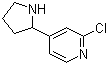structure of CAS# 1256787-30-0, 2-Chloro-4-(2-pyrrolidinyl)pyridine