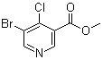 5-Bromo-4-chloro-3-pyridinecarboxylic acid methyl ester molecular structure (CAS 1256808-62-4)