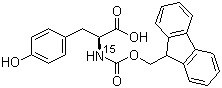 Fmoc-[15N]Tyrosine molecular structure (CAS 125700-34-7)