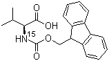 结构式 CAS# 125700-35-8, Fmoc-[15N]缬氨酸; N-芴甲氧羰基-[15N]缬氨酸