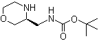 结构式 CAS# 1257850-88-6, N-[(3S)-3-吗啉基甲基]氨基甲酸叔丁酯