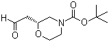 结构式 CAS# 1257853-70-5, (2R)-2-(2-氧代乙基)-4-吗啉羧酸叔丁酯